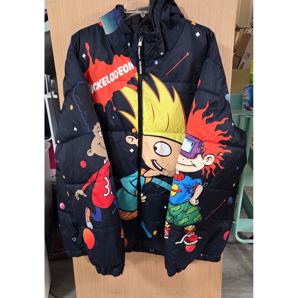 Members Only Nickelodeon Rugrats Arnold Tommy Chuckie Puffy Winter Jacket XXL